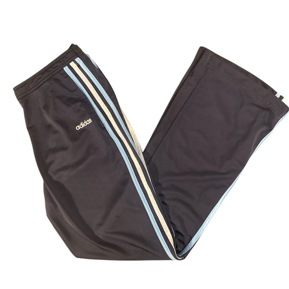 VTG Adidas Track Pants Men's Medium Gray 3 Stripe Y2K Sports Athleisure Logo Gym - Picture 1 of 10